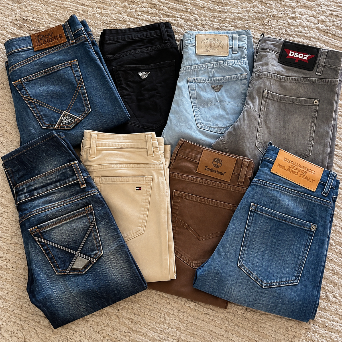 Box jeans misto firmato